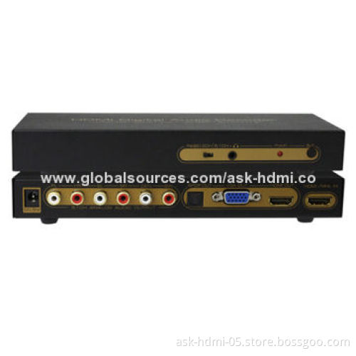 HDMI to HDMI VGA SPDIF 5.1 Analog Headphone Output Converter, Supports CEC and HDCP